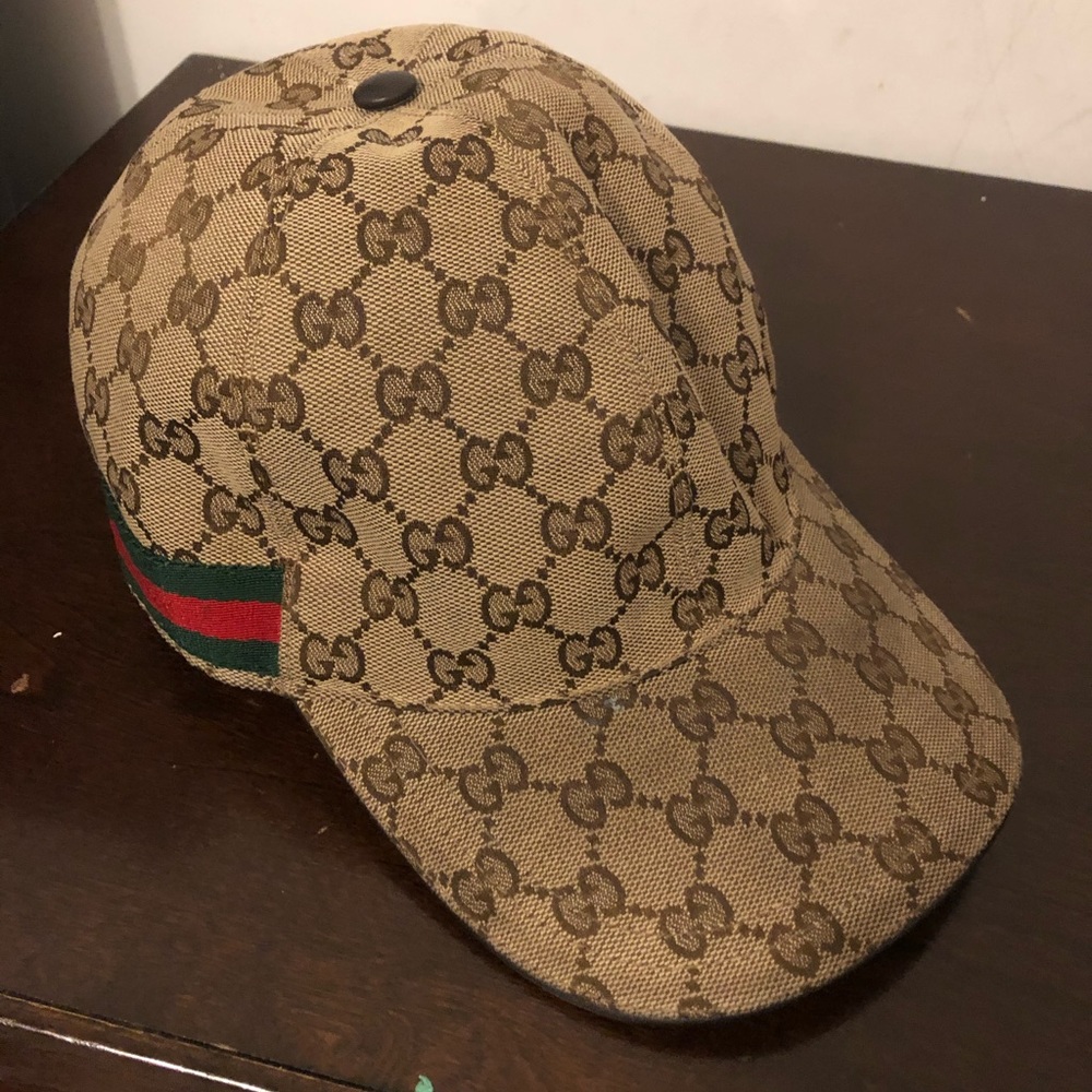 Gucci original GG canvas baseball hat with Web